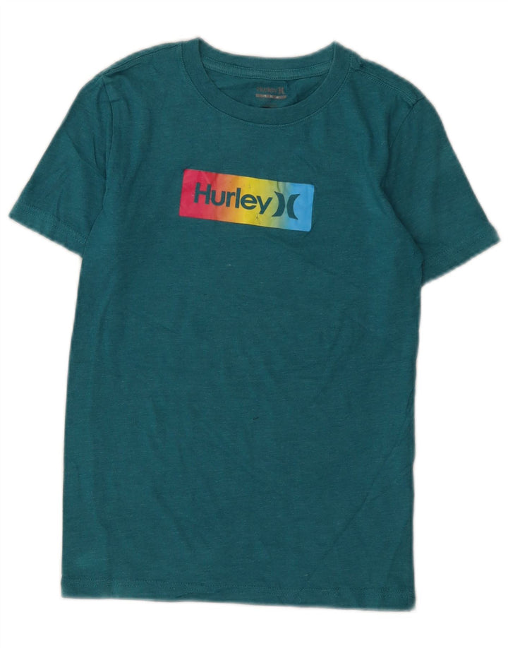 Chłopięcy T-shirt z grafiką Hurley 11-12 lat, średni zielony