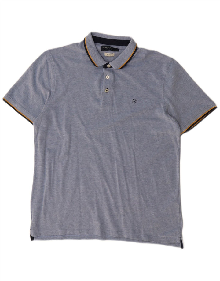 Męska koszulka polo Jack & Jones, 2XL, niebieska, bawełniana
