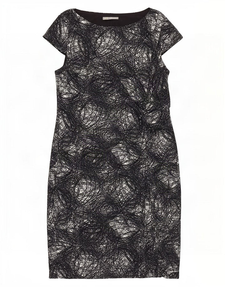 Marks & Spencer Damska sukienka z abstrakcyjnym wzorem UK 20 2XL czarna