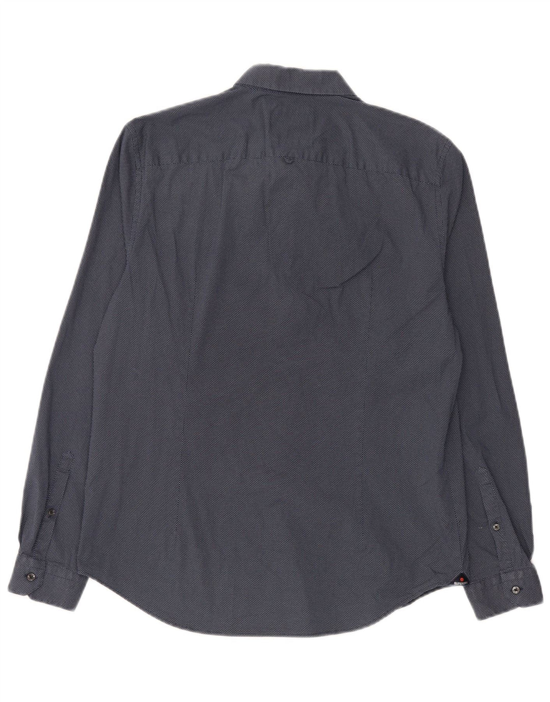 Męska koszula Superdry Slim Fit, duża, granatowa, bawełniana w cętki