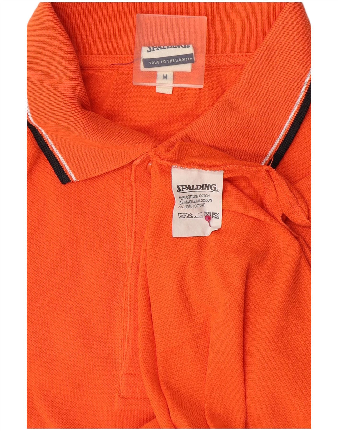 Męska koszulka polo Spalding, średnia, pomarańczowa, bawełniana