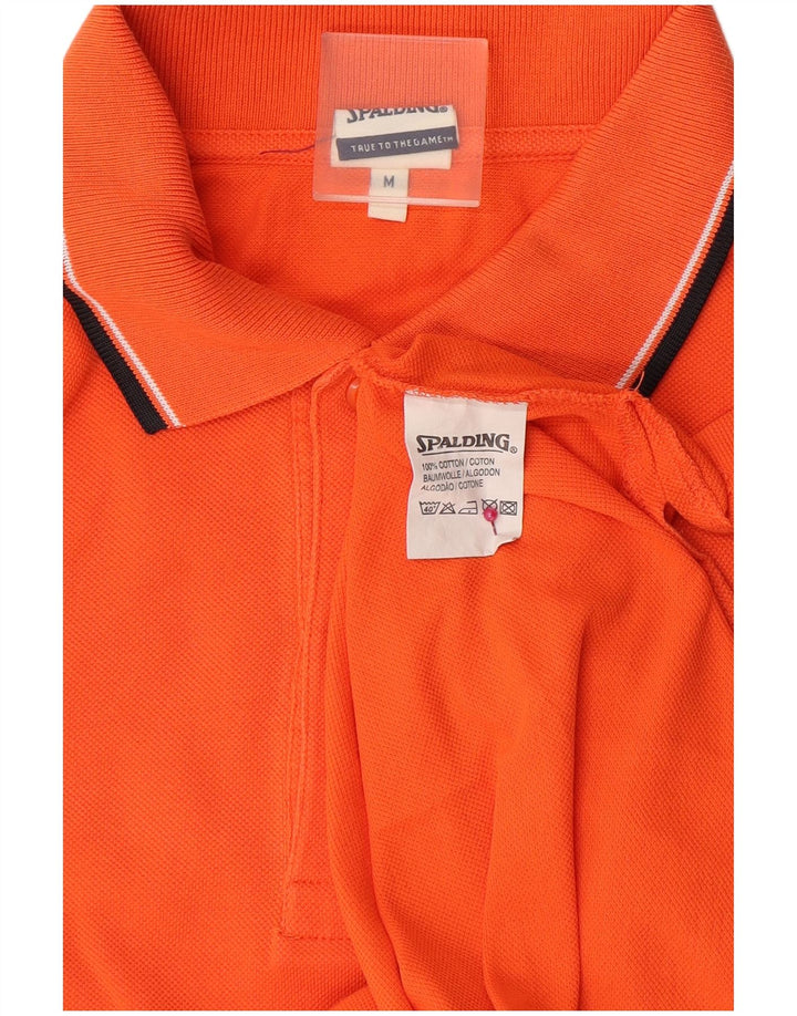 Męska koszulka polo Spalding, średnia, pomarańczowa, bawełniana