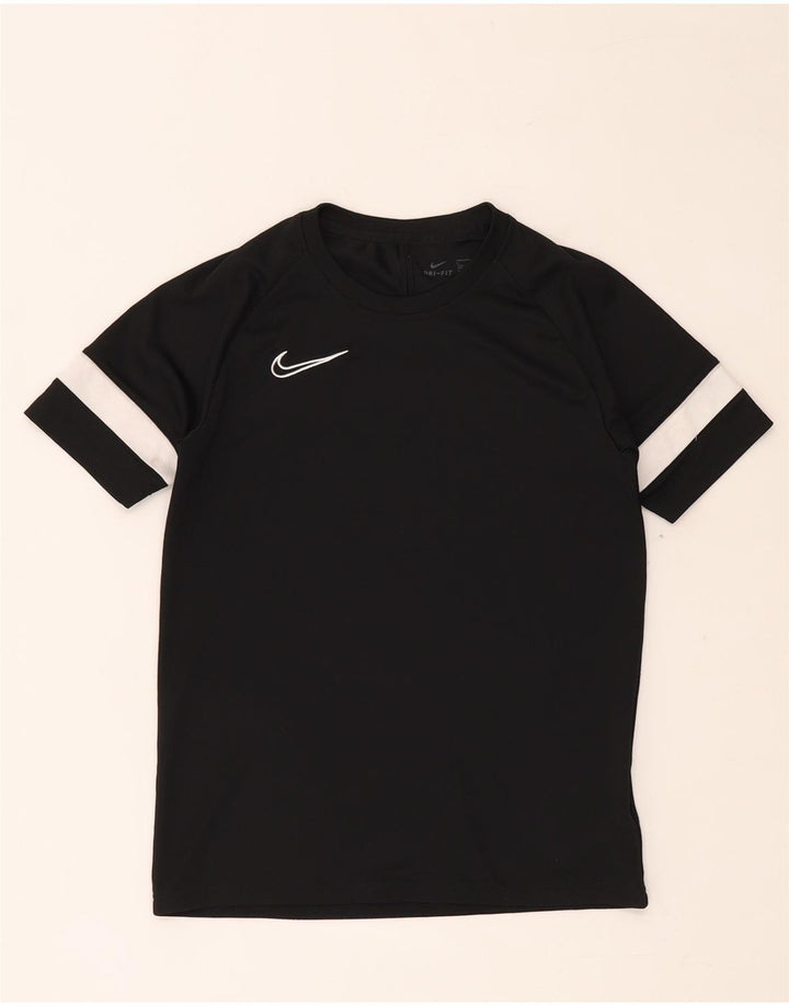 Chłopięcy t-shirt NIKE Dri Fit na 12-13 lat, duży, czarny, z blokami kolorów