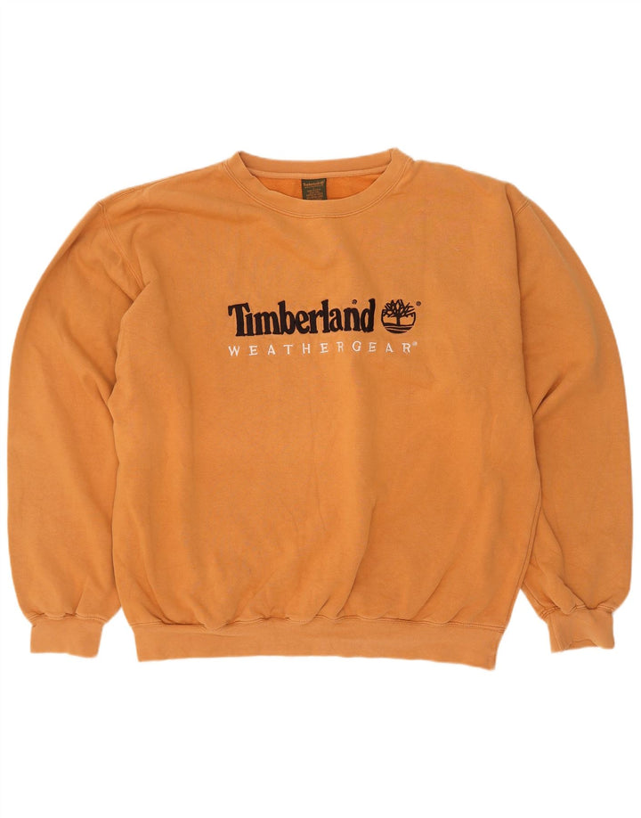 Męska bluza z grafiką Timberland, duża, pomarańczowa, bawełniana