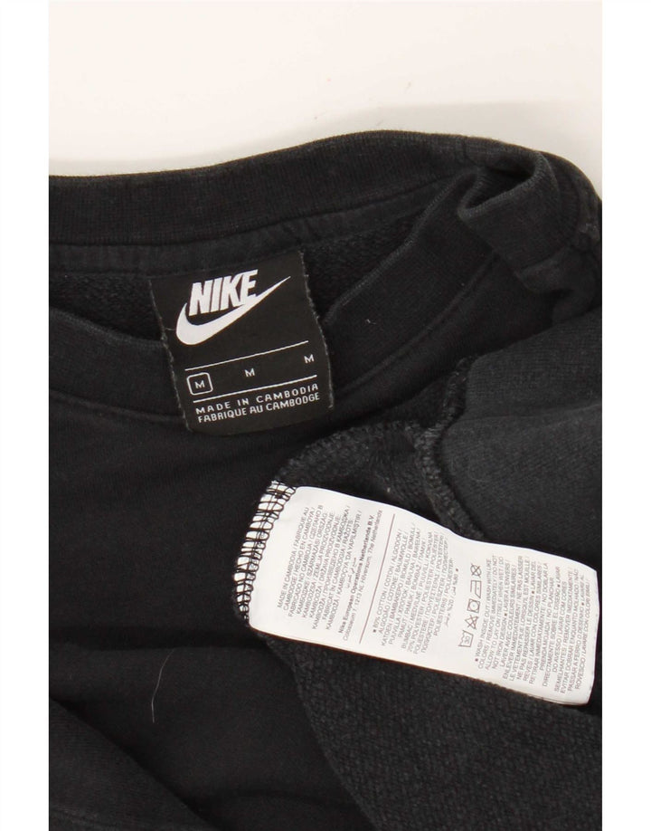 Męska bluza Nike Swoosh z grafiką, średnia czarna, bawełniana