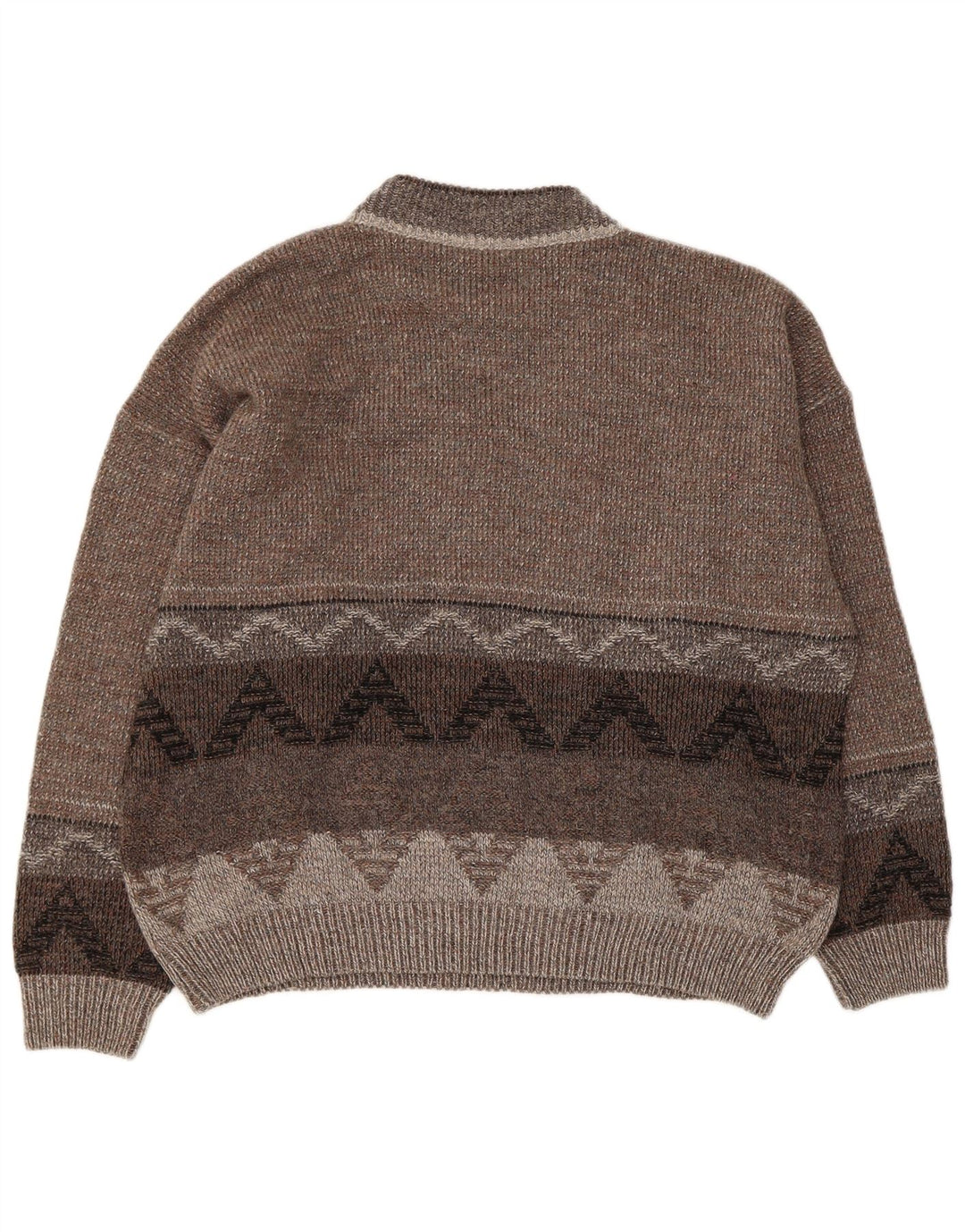 Męski sweter z golfem Pitti XL, szary, geometryczny akryl