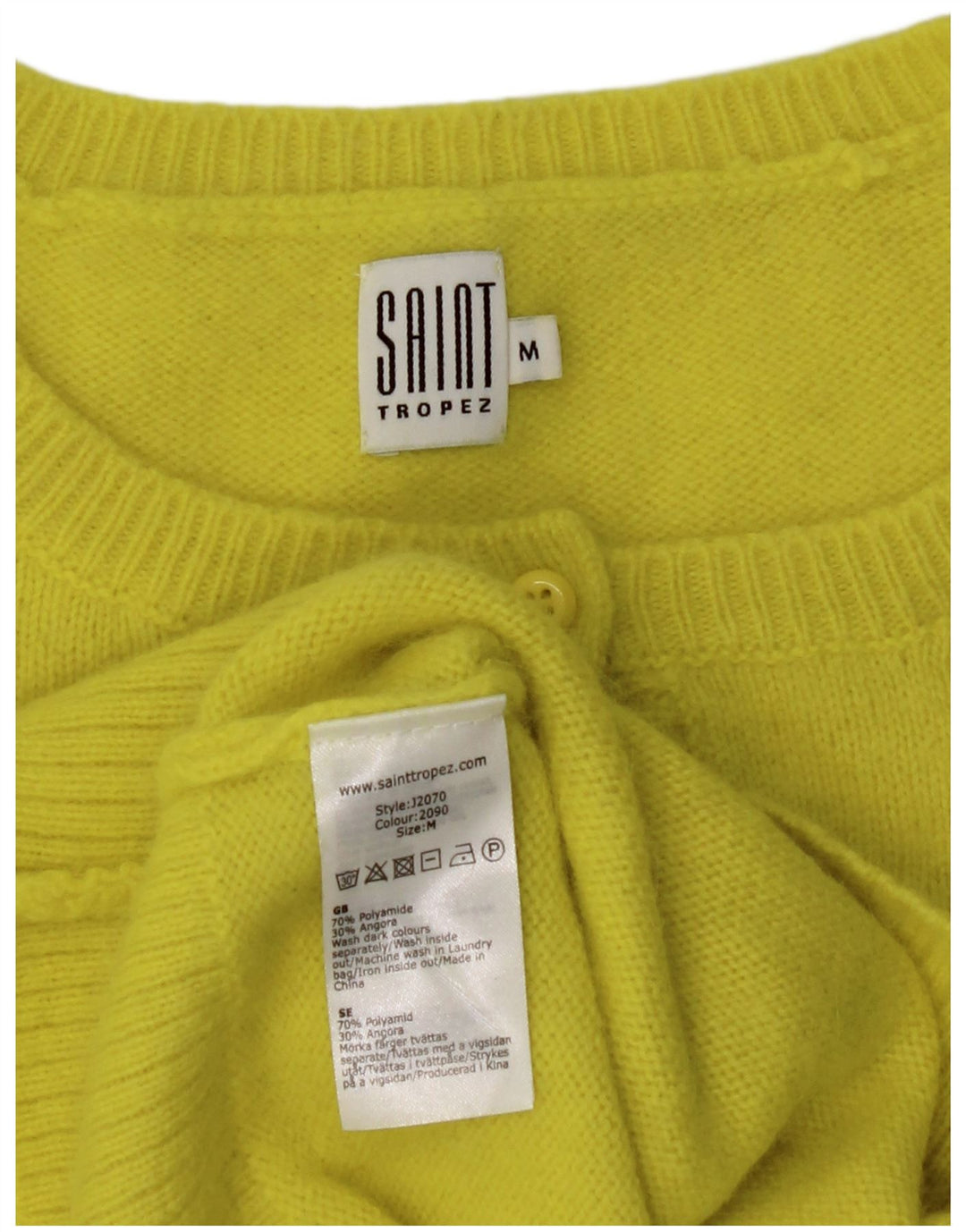 Sweter damski Saint Tropez UK 12, średni żółty poliamid