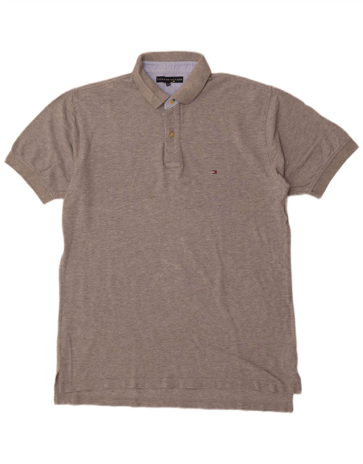Męska koszulka polo Tommy Hilfiger XL, szara bawełna