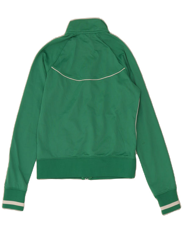 ADIDAS Womens Tracksuit Top Jacket UK 8/10 Small Green Polyester