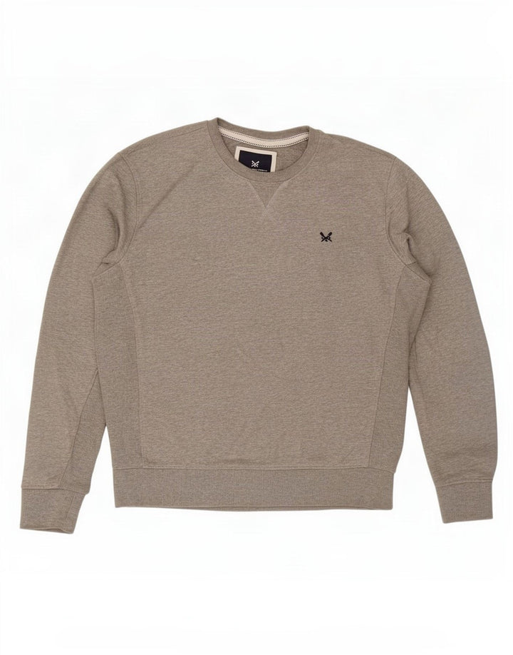 Crew Clothing Męska bluza z kapturem, duża, szara bawełna