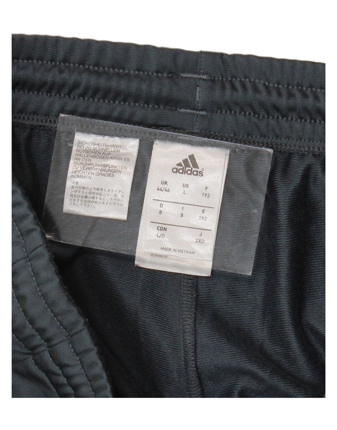 Męskie spodnie dresowe ADIDAS Joggers UK 44/46, duży, szary poliester