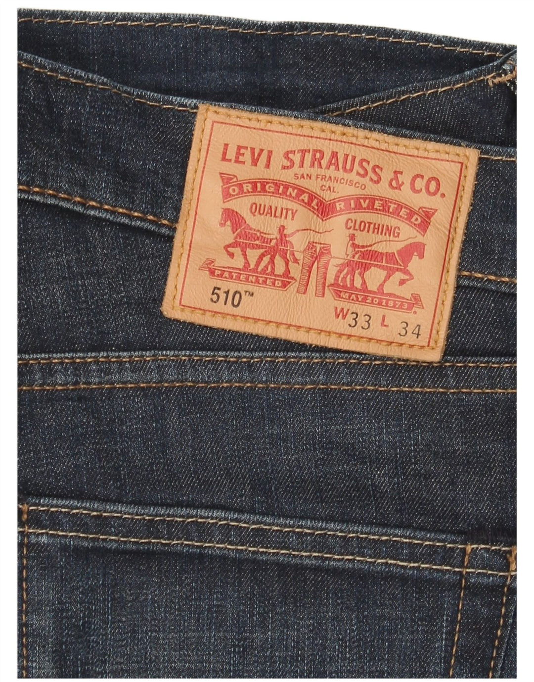 Męskie jeansy LEVI'S 510 Skinny W33 L34 Granatowa bawełna