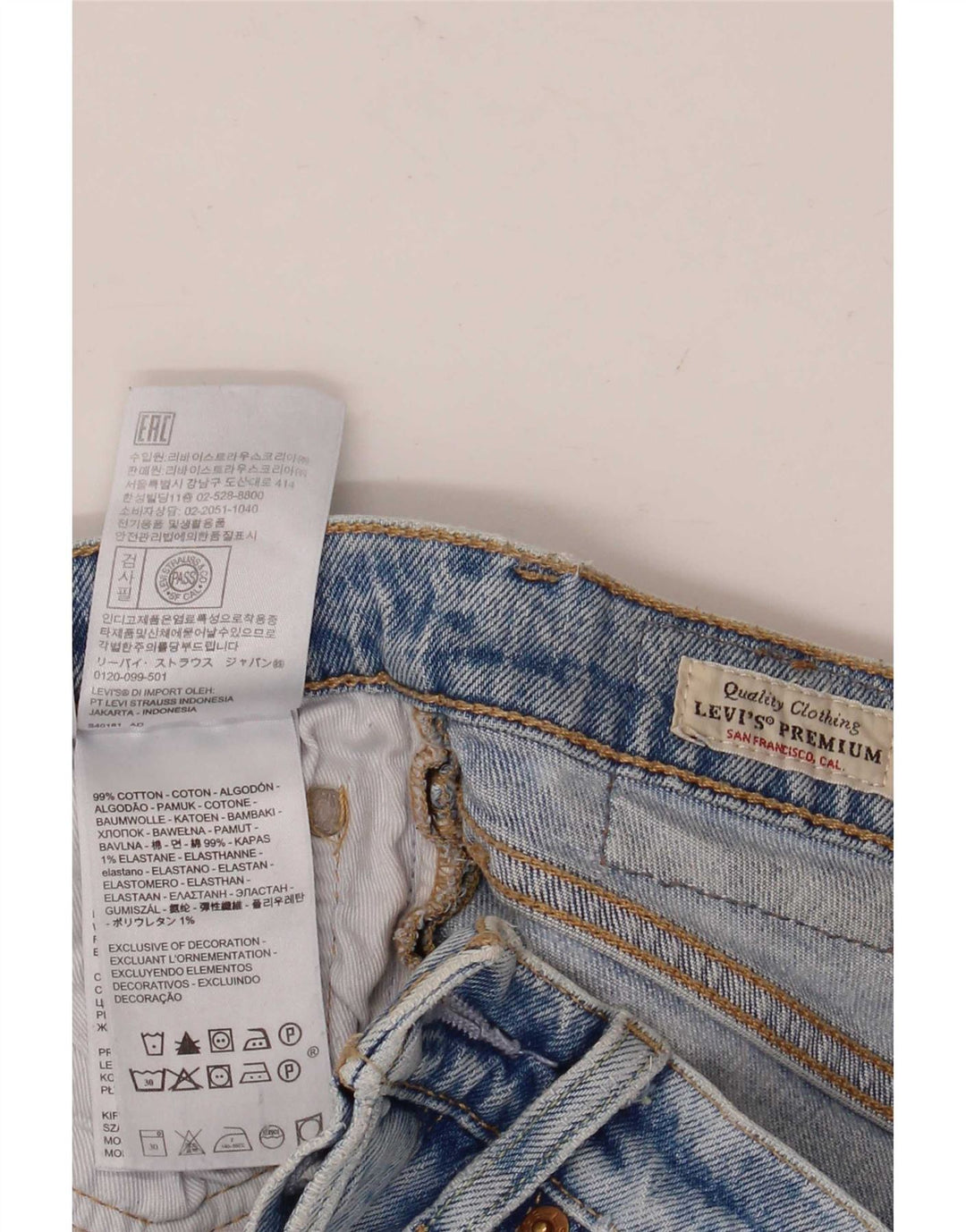 Damskie jeansy Levi's Slim W25 L30 Niebieskie bawełniane