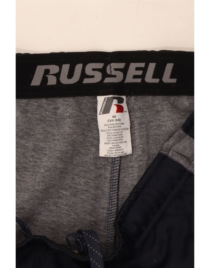 Męskie spodnie dresowe RUSSELL ATHLETIC, średni granat, blok kolorów