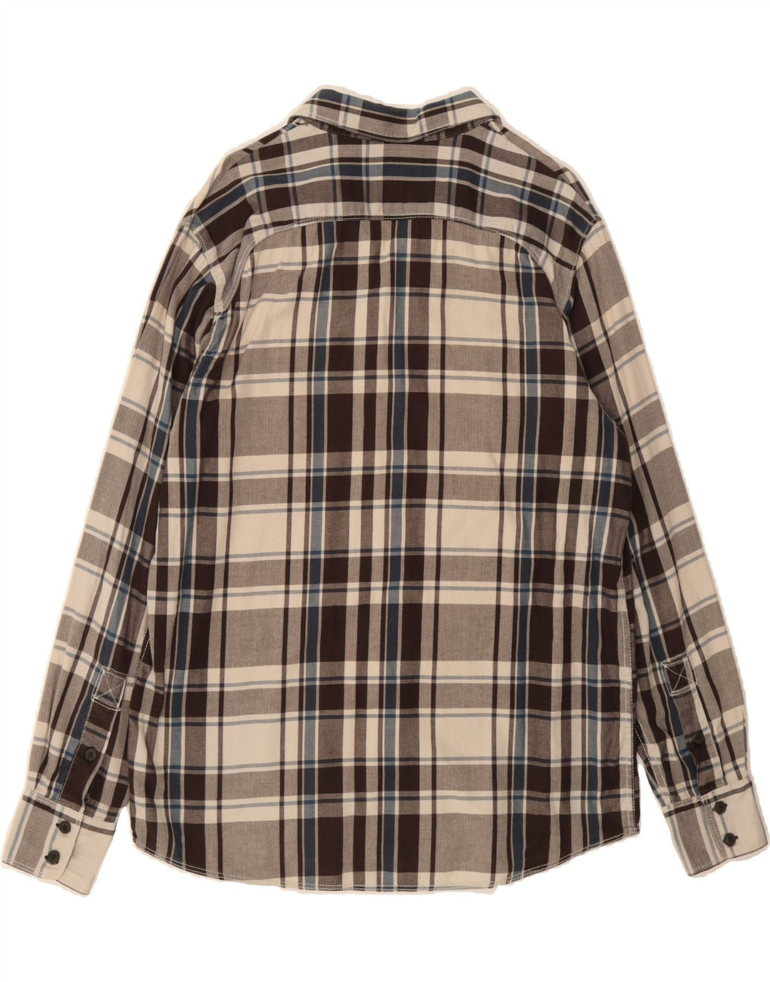 COLUMBIA Mens Shirt Large Brown Check Cotton Vintage Columbia and Second-Hand Columbia from Messina Hembry 