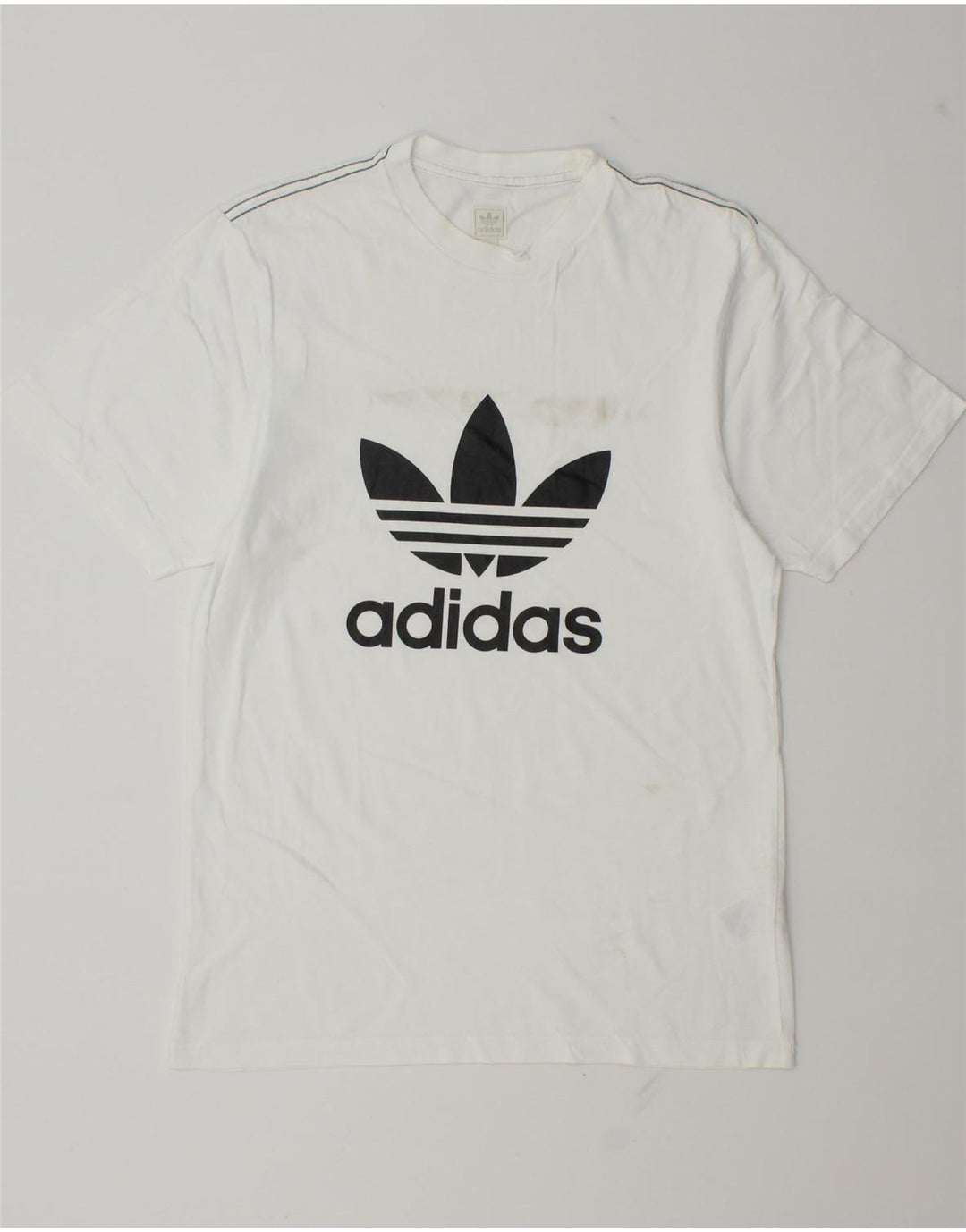 Męska koszulka z grafiką Adidas, mała, biała, bawełniana
