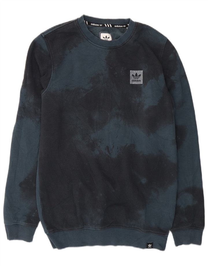 Adidas Męska Bluza Sweter Mały Niebieski Tie Dye Bawełniana