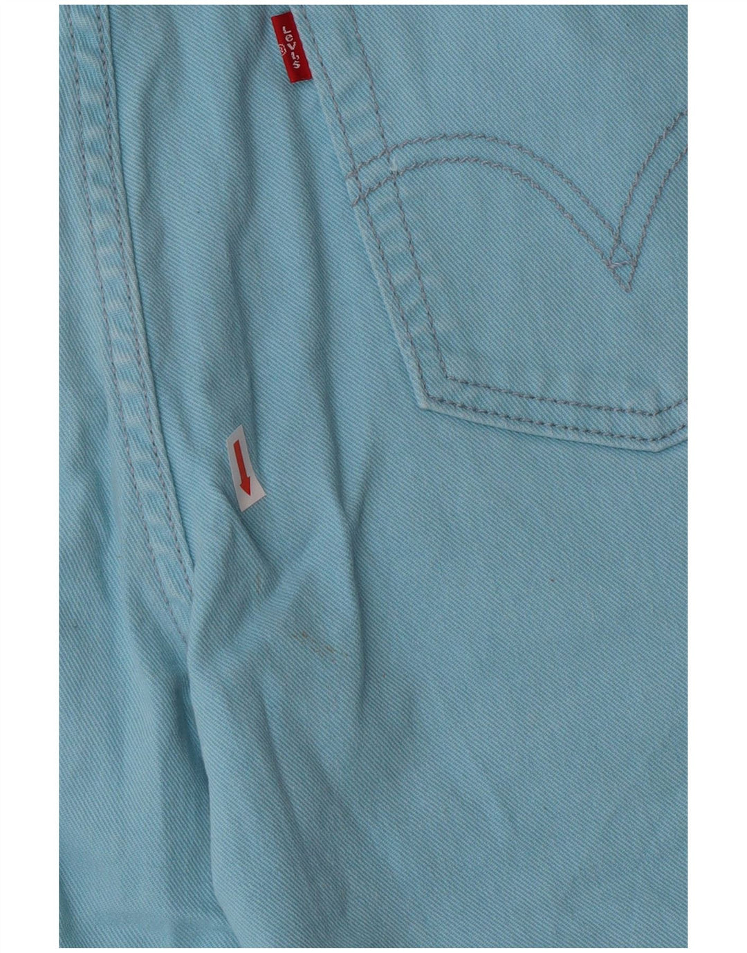 Damskie jeansy Levi's 515 Capri US 12, duże, W34, niebieskie, bawełniane, klasyczne