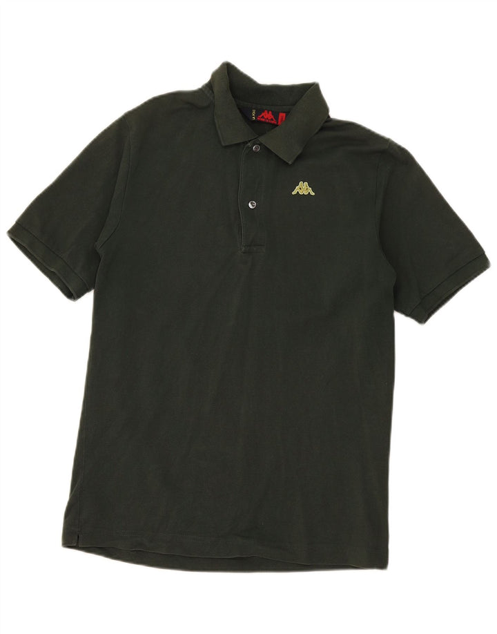 Męska koszulka polo Kappa, mała, bawełniana w kolorze khaki