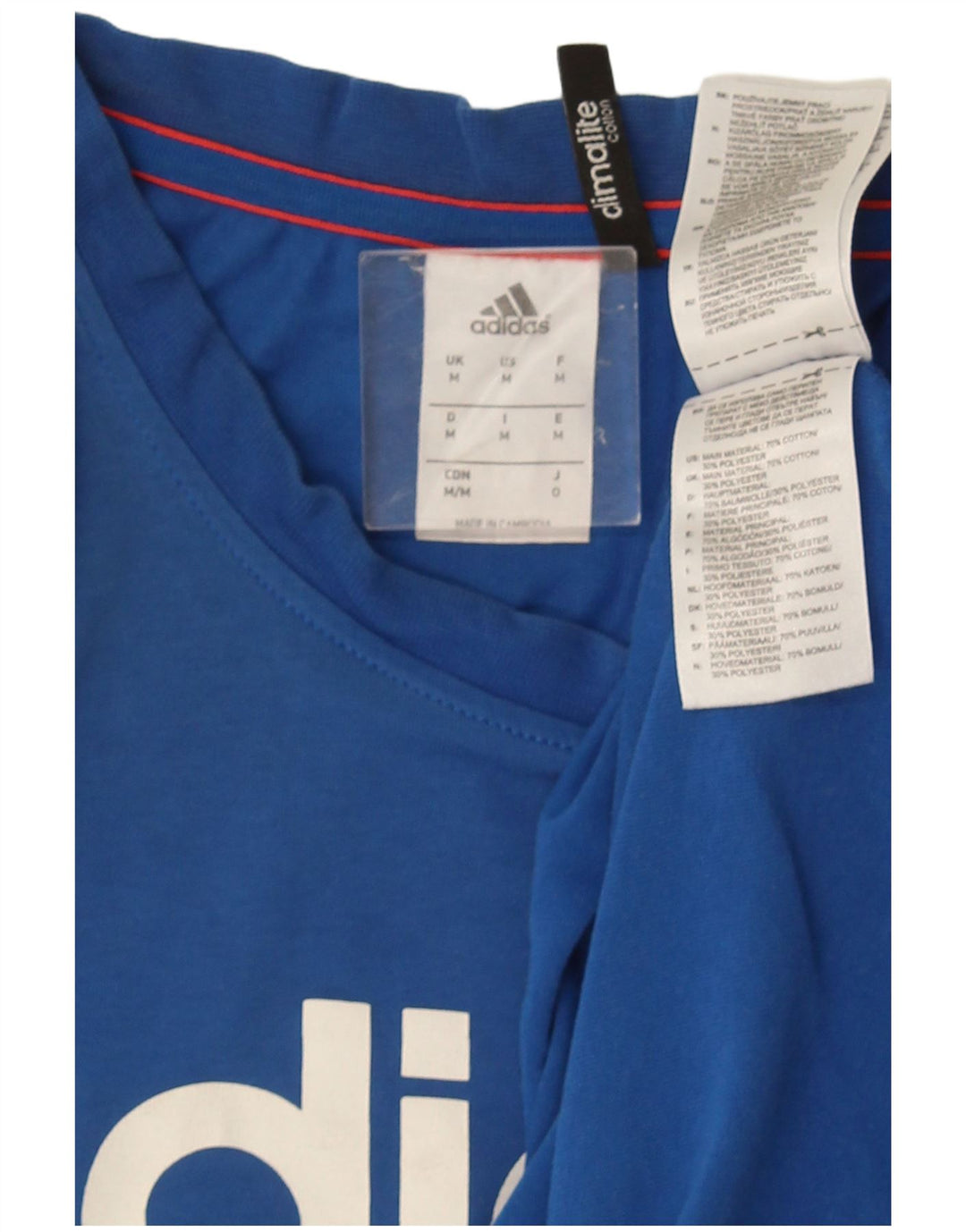 Męska koszulka Adidas Climalite Graphic Top Medium Blue Cotton