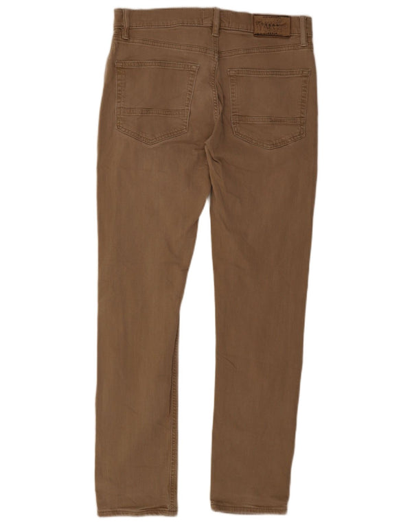 Marks & Spencer Męskie jeansy slim W30 L31 Brązowe bawełniane