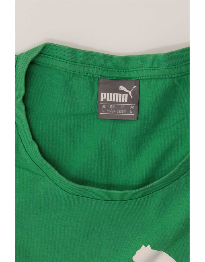 Męska kamizelka z grafiką Puma, duża, zielona