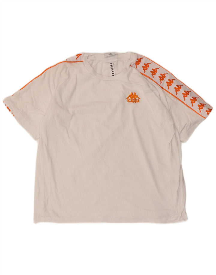 Damska koszulka z grafiką Kappa Top UK 10 Small White Cotton