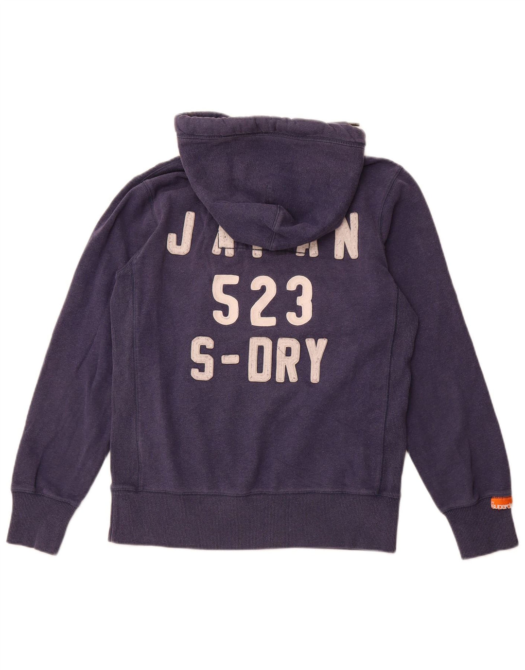 SUPERDRY Męski sweter z kapturem i grafiką, średni granatowy, bawełniany