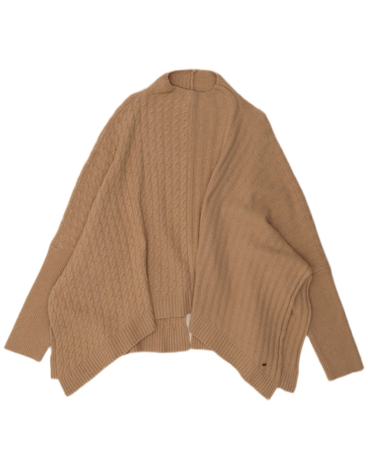 Damski sweter poncho Ted Baker UK 16, duży, beżowy poliamid