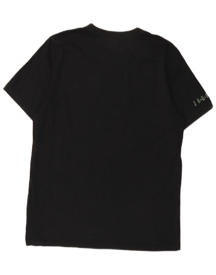 Męski T-shirt z grafiką Jordan, duży, czarny, bawełniany