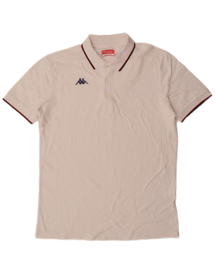 Męska koszulka polo Kappa, duża, biała