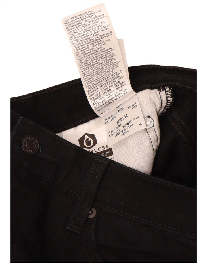 Męskie jeansy Levi's 511 Slim W30 L32 Czarna bawełna