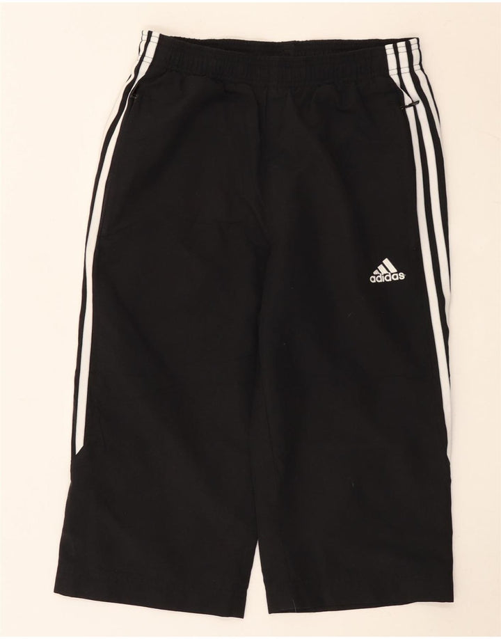 Męskie spodnie dresowe Adidas Capri, małe, czarne, poliestrowe