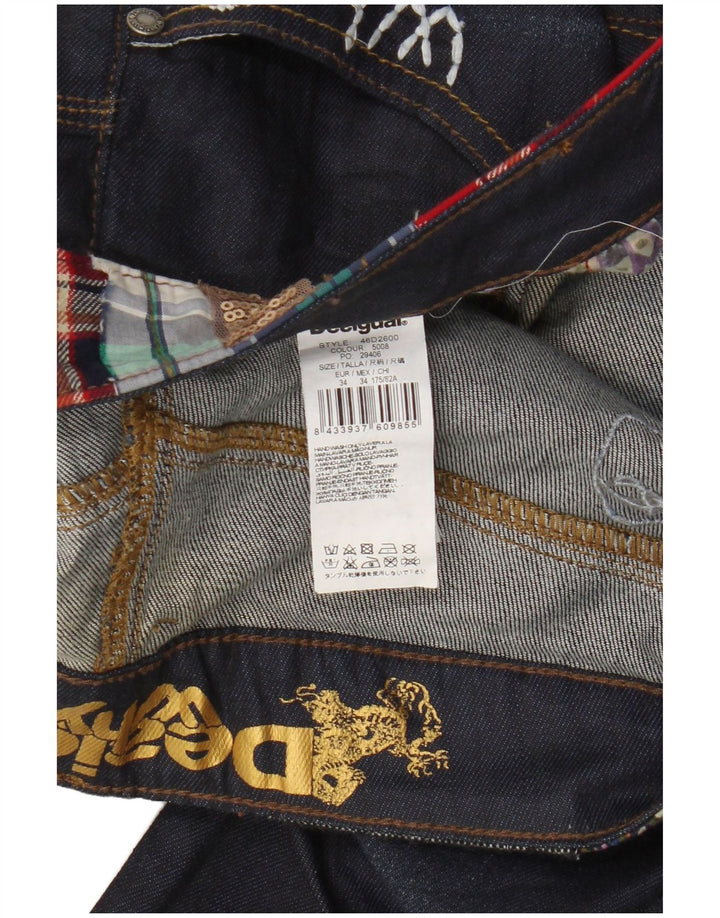 Desigual Damskie Jeansy Slim W34 L33 Granatowe Bawełniane