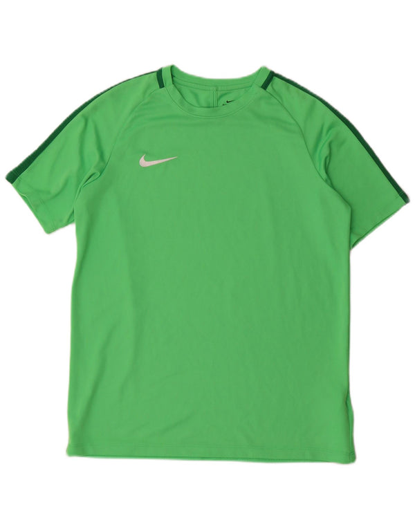 Chłopięcy T-shirt Nike Dri Fit, 13-14 lat, XL, zielony, poliester z blokami kolorów