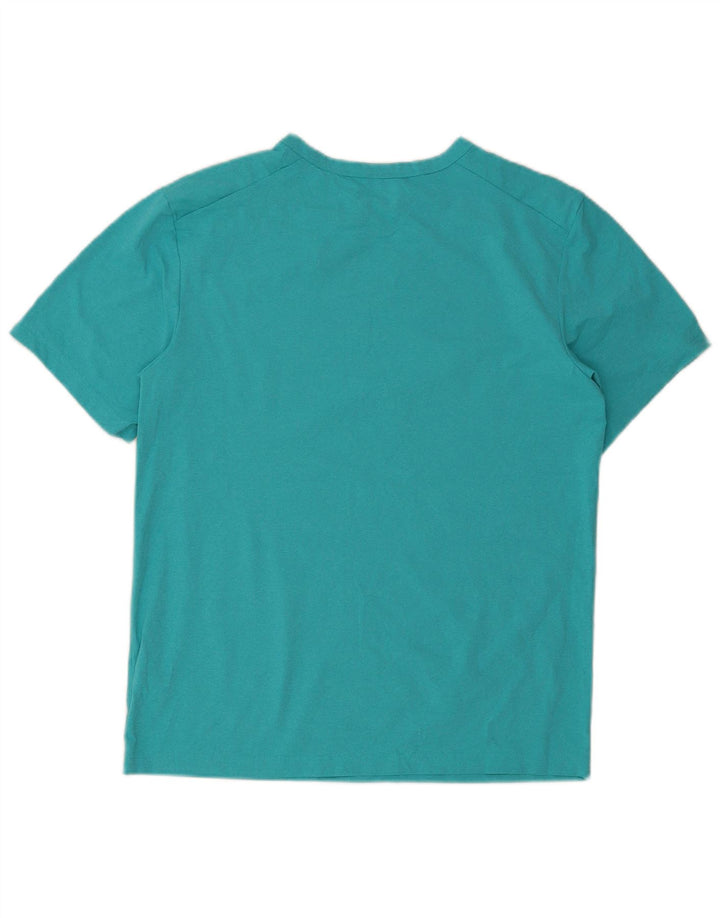Męski T-shirt Nike Dri Fit Top, średni turkusowy poliester