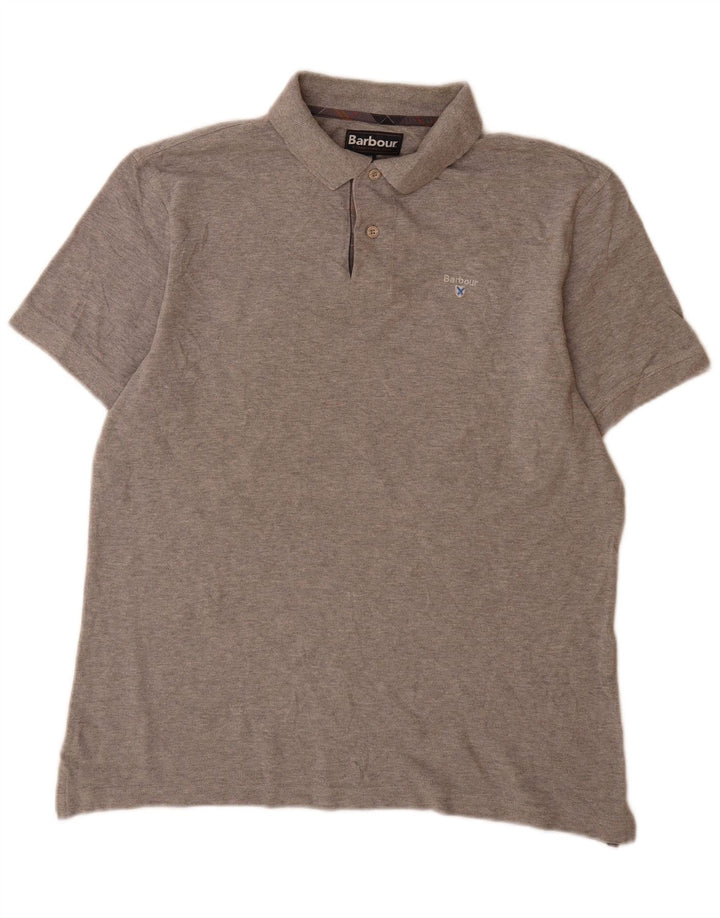 Męska koszulka polo Barbour XL, szara, bawełniana