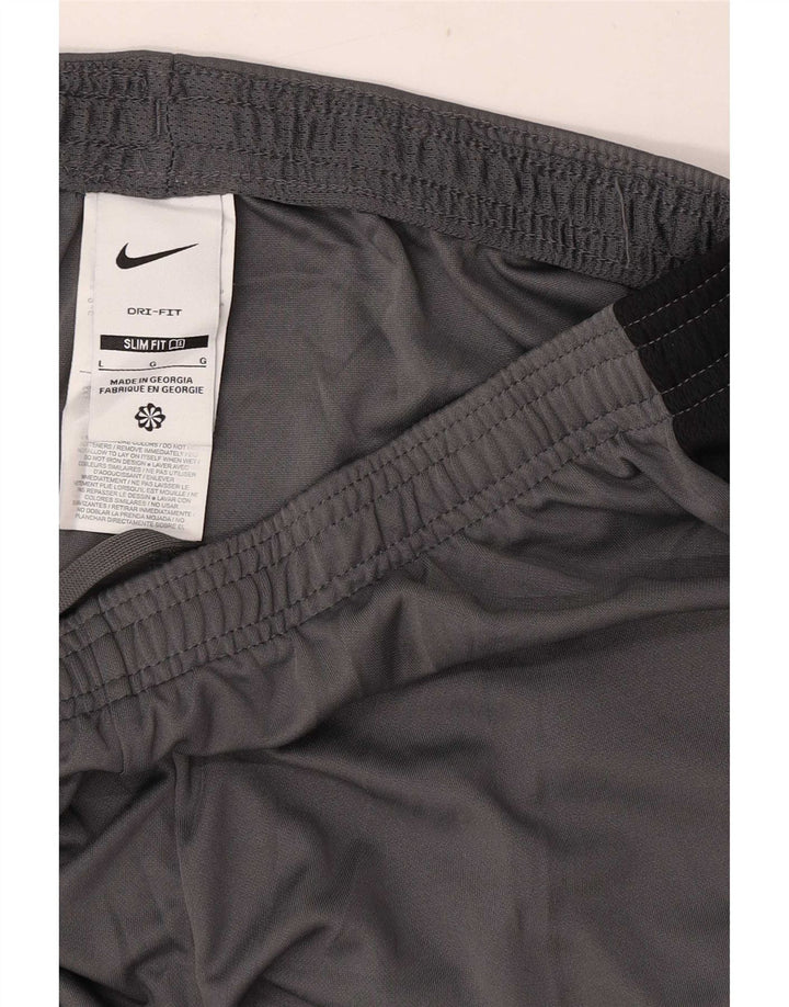 Męskie spodenki sportowe Nike Dri Fit Slim, duży szary poliester z blokami kolorów