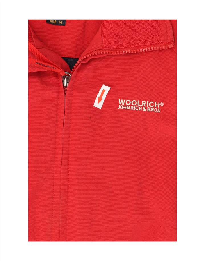 Kurtka bomberka chłopięca Woolrich 13-14 lat, czerwona, poliester