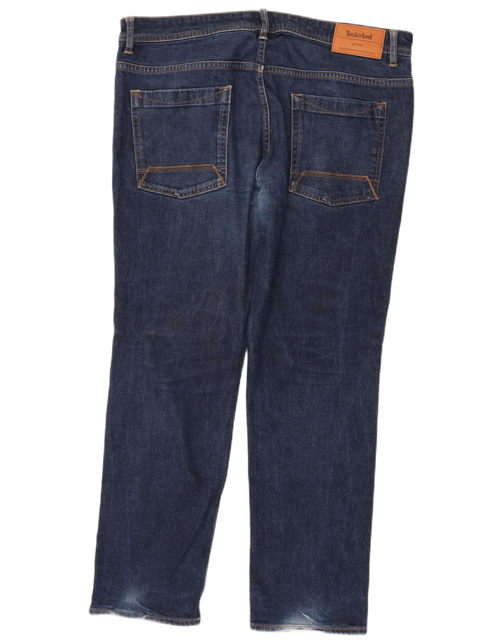Męskie proste dżinsy Timberland W38 L32 Granatowa bawełna