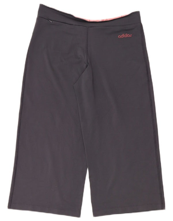 Damskie spodnie dresowe ADIDAS Capri z szerokimi nogawkami UK 16, duże, granatowe