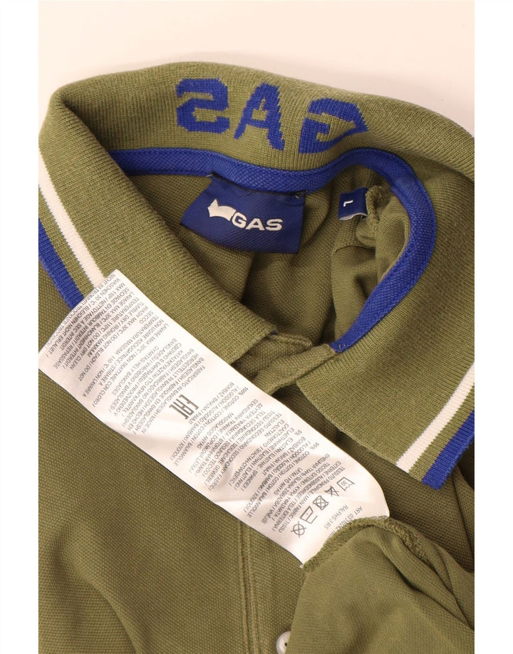 Męska koszulka polo Gas, duża, bawełniana w kolorze khaki