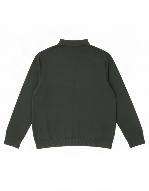 Męski sweter polo Penguin 2XL, zielona bawełna
