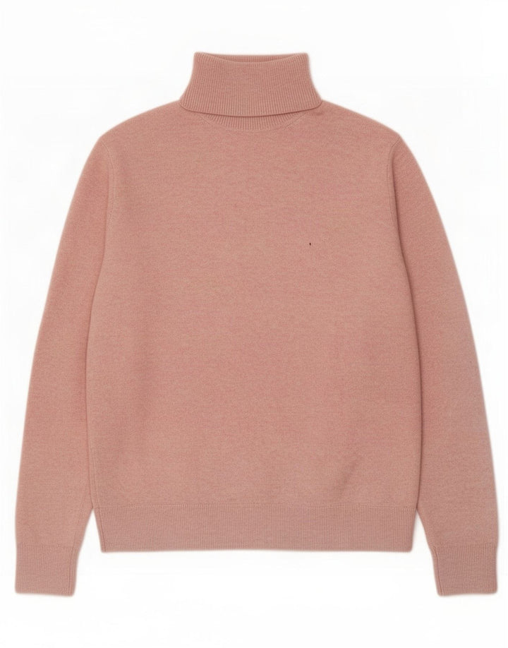 Marks & Spencer Damski sweter z golfem UK 10, mały, różowy poliester