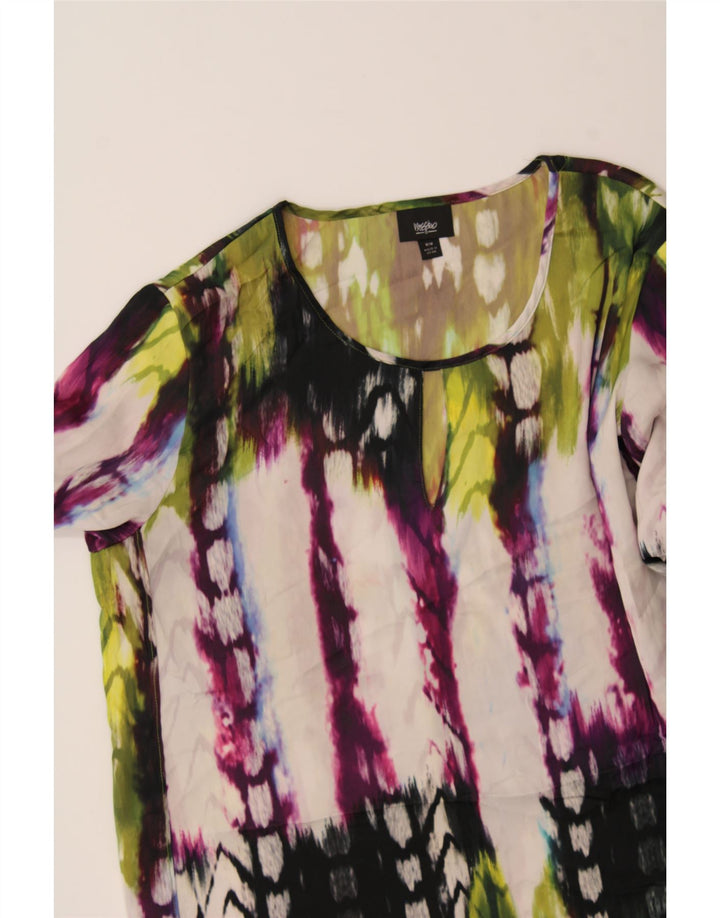 MOSSIMO Womens Tunic Dress UK 14 Medium Multicoloured Tie Dye Polyester Vintage Mossimo and Second-Hand Mossimo from Messina Hembry 