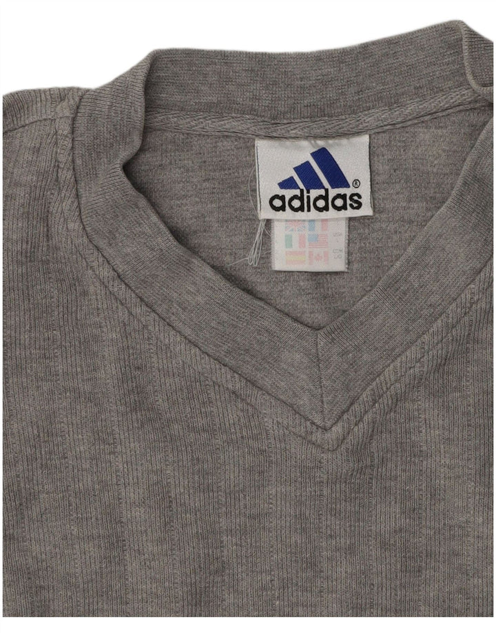 T-shirt męski ADIDAS, duży, szary, bawełniany