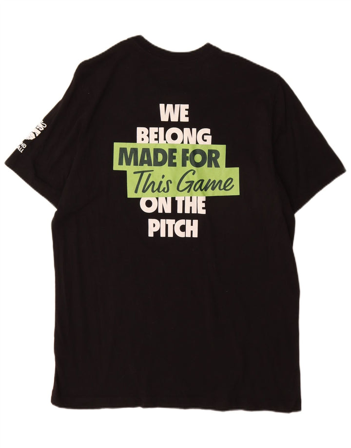 Męski T-shirt z grafiką Nike, duży, czarny, bawełniany