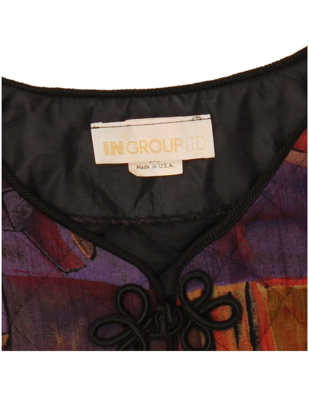 Damska marynarka VINTAGE Crop US 10, duża, wielokolorowa, geometryczna