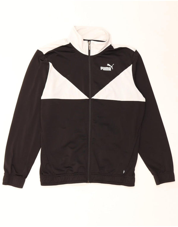 Męska bluza dresowa Puma, duża, czarna, poliestrowa z blokami kolorów