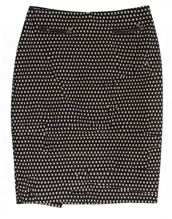 Marks & Spencer Damska spódnica ołówkowa UK 10 Small W30 Granatowa geometryczna